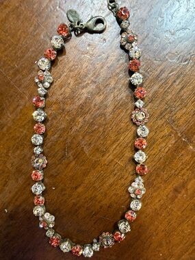 Sorrelli Pink and Clear Crystal Stations Necklace